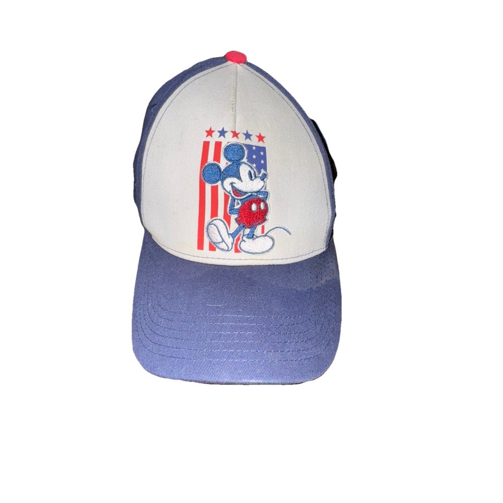 Disney Men Cap Hat 00S Vintage Mickey Mouse Two -Tone Navy White F Limited Editi